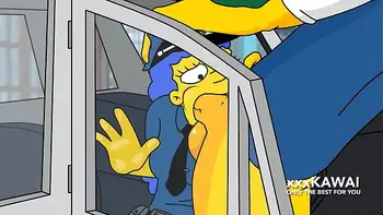 Police Marge tries to Arrest Snake but he Fucks Her (The Simpsons)
