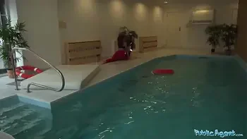 Public Agent Risky sex at the PUBLIC indoor swimming pool