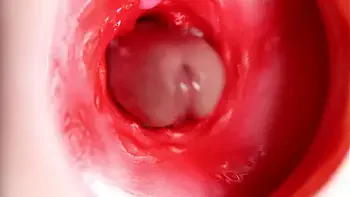 This beautiful pussy is pulsating and squeezing my cock! Camera inside the hole!