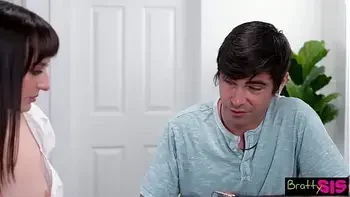 Lana Smalls Distracts with her nipples teasing Stepbro right  into Her Pussy Trap - S33:E6