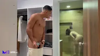 Spying on my big ass stepsis in the shower and we ended up fucking hard - Max Betancur & Devil Khloe