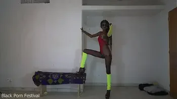 Perfect ebony tits and skinny chocolate body