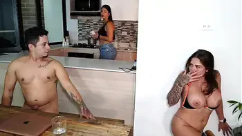 My friend's husband fucks my pussy really hard while she's cooking - Sara Blonde