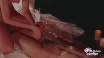 Cumshot slomo – Busty babe gives a nake massage and rides on cock