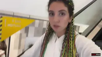 Crazy Cumwalk in Public Shopping Mall Blowjob in Public Toilet