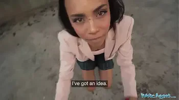 Public Agent Cute Colombia babe is bent over and fucked from behind outdoors