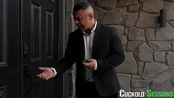 Husband Walks In On His Blonde Hotwife Getting Fucked Hard