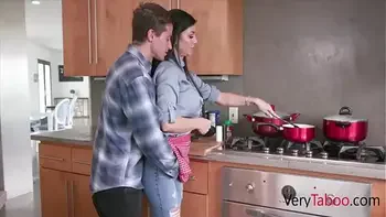 Brunette Stepmom Lets Stepson Put His Cock Inside Her-Melissa Lynn