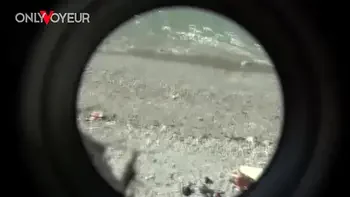 Beach Voyeur. Curvy MILF gives head and get it from behind in public