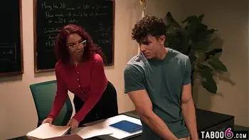 Students double penetrate their mature MILF teacher Kiki Daire