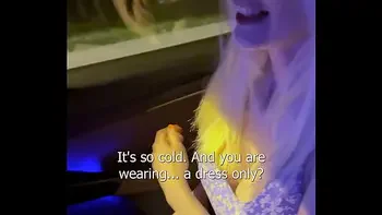 Fucked Busty Sexy Blonde In A Car and Came On Her Face