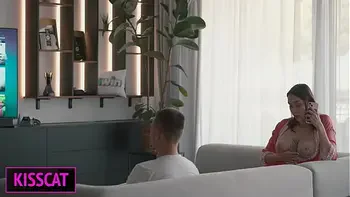 Stepmom Seduces Stepson While Husband’s Away—Will Her Naughty Phone Call End in a Taboo Fuck?!