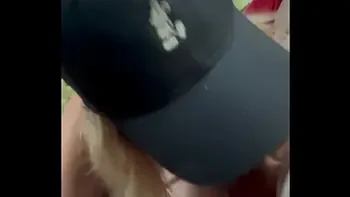 Real hooker gives head in the backseat of a car & lets him cum in her mouth