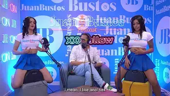 Hot LATIN STEPSISTERS riding the FUCK MACHINE together on JuanBustosPodcast