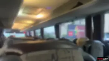 Public Dick Flashing - Girl saw my dick on the bus and helped me cum with her hand