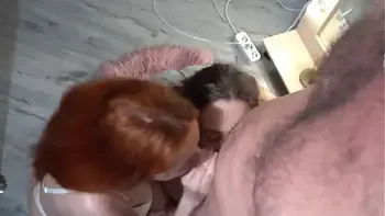 Best double blowjob and rimming EVER! With amazing cocksuckers Leria Glow and Nansy Small FACIALIZED by Leo Casanova! (Part 3, last)