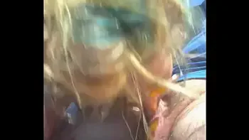Blonde slut takes a huge facial after getting fucked in public