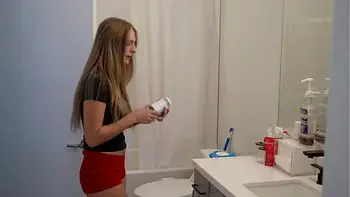 Big titty stepsis and her perfect blonde bff find my CUM PILLS - Angel Youngs and Cami Strella