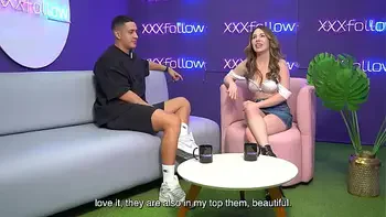 Hot Interview Ends in Wild Threesome: Latina MILF Subdued by Maxx Betancur and Mercilessly Kissed by the Presenter