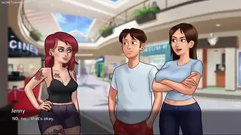 Summertime Saga By DarkCookie - Hot Stepmom Debbie in Seductive Sexy Dress Begs Him to Kiss Her