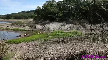 Flashing on hiking trail leads to Brooke swallowing - TheFoxxxLife -