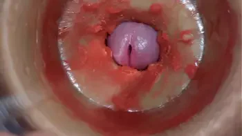 Camera Inside Deep Pussy Captures Huge Ejaculation of Sperm 4k