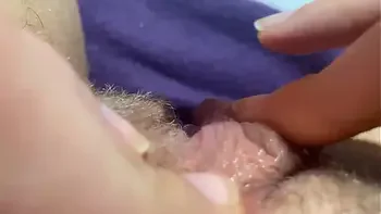 Big clit orgasm closeup