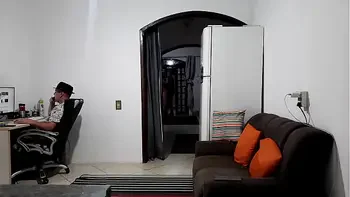 Mistress visits cheating wife while cuckold works from home.