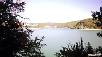 Real sex vlog in the forest. She jokes a lot and swallows cum