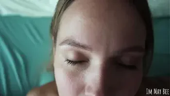 My boyfriend's back from the army. Triple cumshot and I'm covered in cum. VIRTUAL SEX