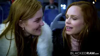 BLACKEDRAW Two Beauties Fuck Giant BBC On Bus!