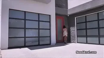 Cute teen with fox tail butt plug fucked hard