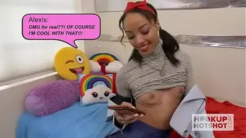 Skinny ebony fuckdoll Alexis Tae gets banged hard by Gozzling