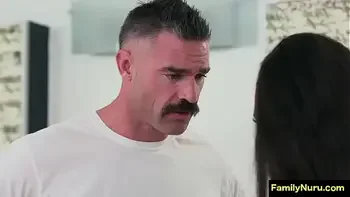 Stepdad erotic massage with ebony