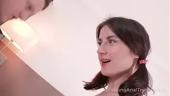 Young Anal Tryouts - Dude invites cutie over to his place