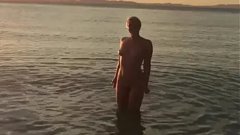 Hot Fuck at the Public Beach With Huge Cum Swallow