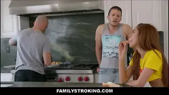 Stepsister With Braces And Long Legs Fucked By Stepbrother