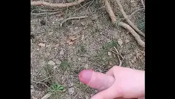 jerking off in forest