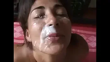 Brazilian milf with big ass gets a facial