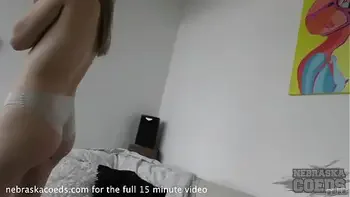 18yo margarita hard orgasm from jilling off with new suction rabbit dildo