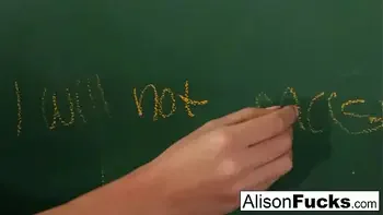 Naughty Masturbating has to stay after