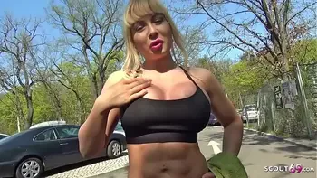 GERMAN SCOUT - Fitness Sixpack Teen Anal Gefickt in Strassen Casting