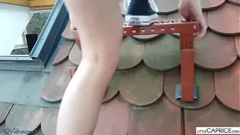 LittleCaprice.com Alexis Crystal get fucked at the roof from Marcello Bravo - public