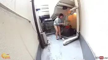 Wetting herself in the street