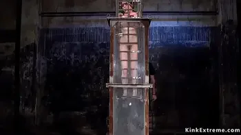 Tied up slave suffers water bondage