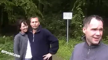 Lisa and her cuckold outdoor threesome