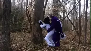 Fursuit Couple Mating in Woods