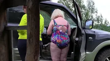 Voyeur outdoors spies on how two mature lesbians make a porn movie. Fat milf with a big ass behind the scenes. Fetish.