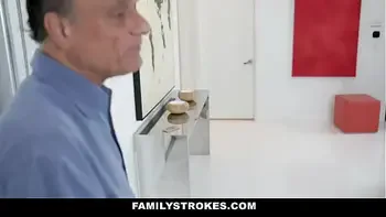 Big ass latina stepmom locks stepdad in bathroom to fuck stepson