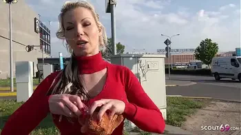 GERMAN SCOUT - Big Boobs MILF Barbie Sins Talk To Fuck At Street Casting For Money